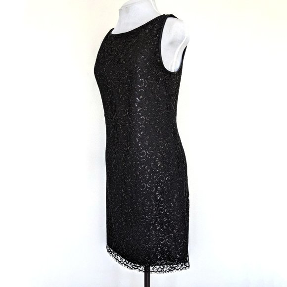 Ralph Lauren Dresses & Skirts - NWOT Ralph Lauren Black Lace Sleeveless Cocktail Sheath Mini Dress